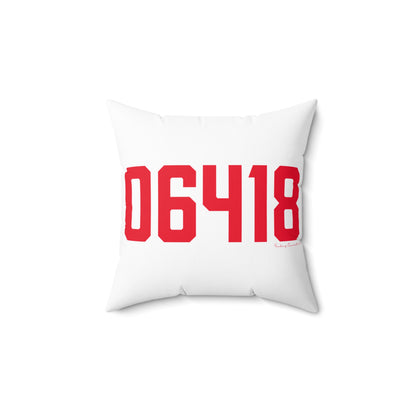 06418 Derby Connecticut Zip Code Polyester Square Pillow
