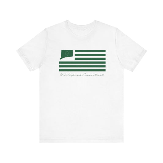 Old Saybrook Connecticut St. Patrick’s Day Flag Unisex Jersey Short Sleeve T-Shirt