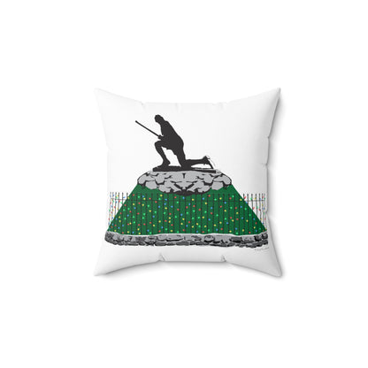Minuteman Holiday Lights Spun Polyester Square Pillow