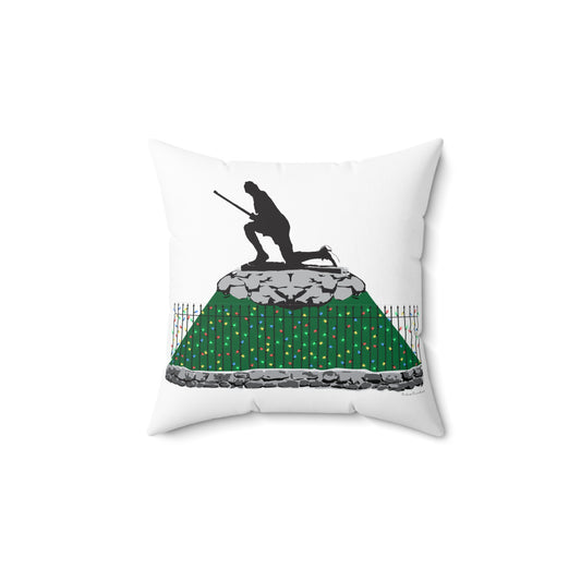 Minuteman Holiday Lights Spun Polyester Square Pillow