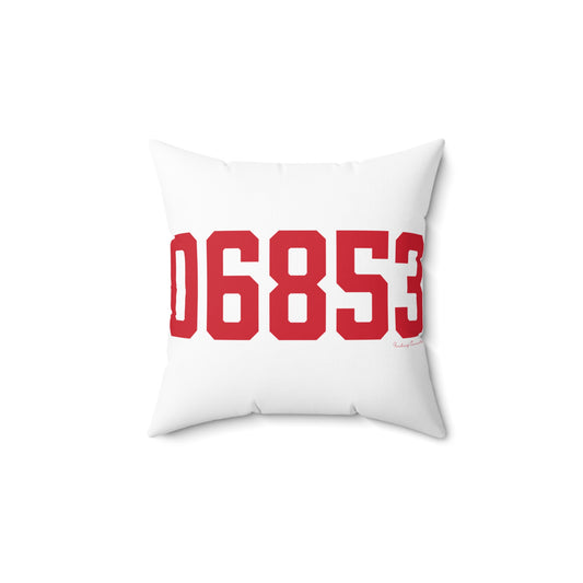 06853 Norwalk Connecticut Zip Code Spun Polyester Square Pillow