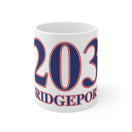 203 Bridgeport Red White & Blue  Mug 11oz