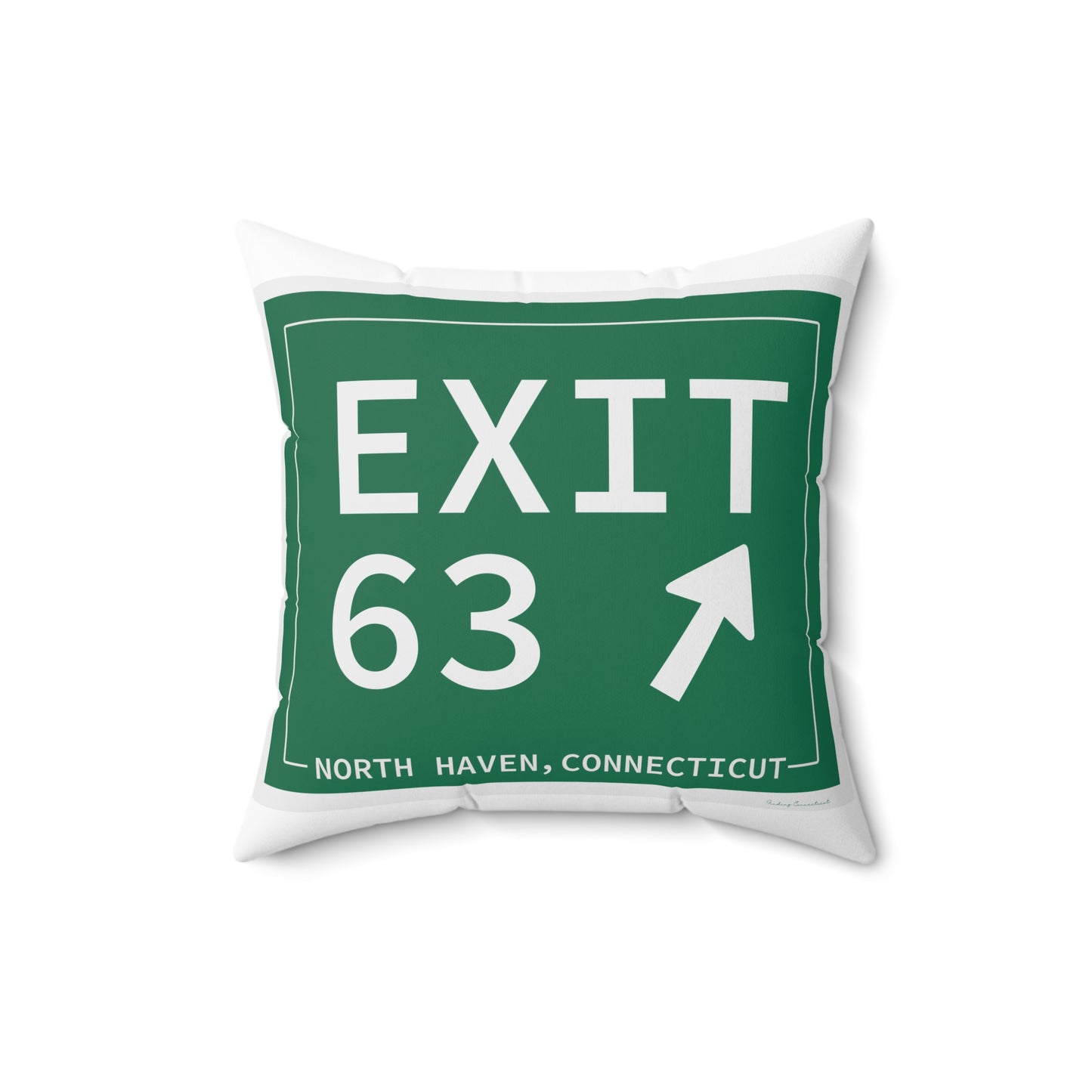 Vintage Exit 63 WCP Sign Spun Polyester Square Pillow
