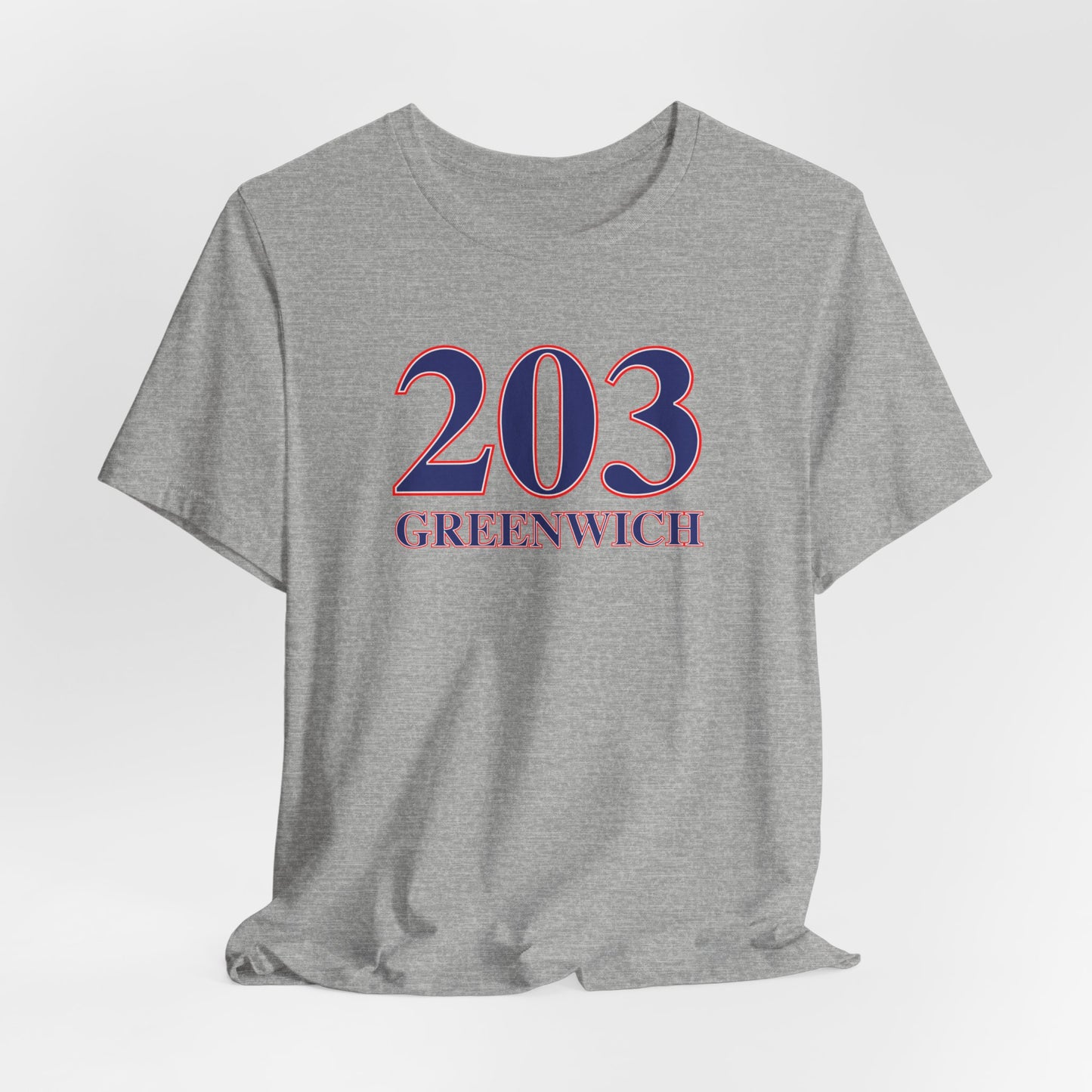 203 Greenwich Red, White & Blue Unisex Jersey Short Sleeve T-Shirt