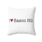 I Heart Sasco Hill. Spun Polyester Square Pillow