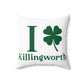 I Clover Killingworth Spun Polyester Square Pillow