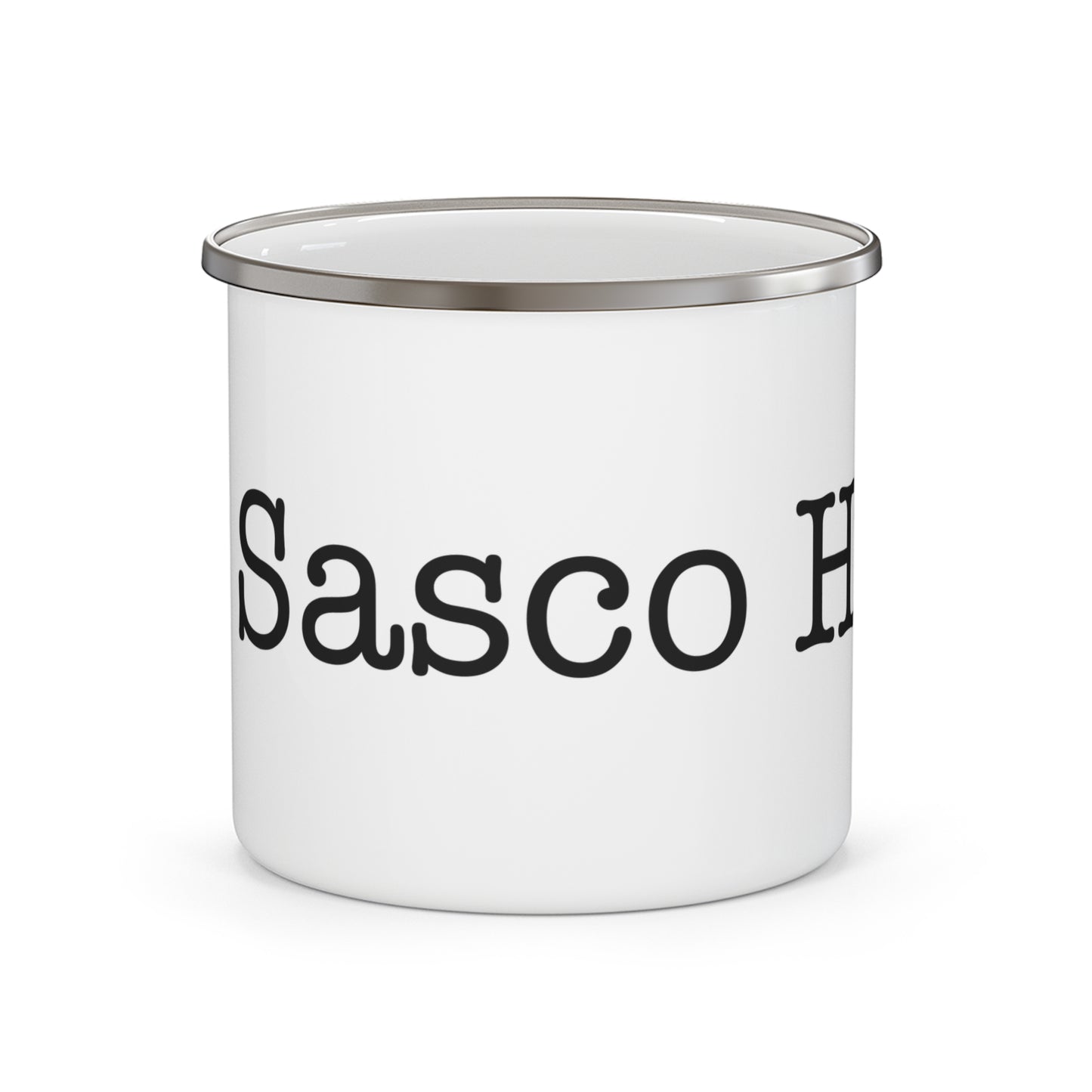 I Heart Sasco Hill. Enamel Camping Mug