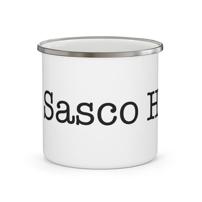 I Heart Sasco Hill. Enamel Camping Mug