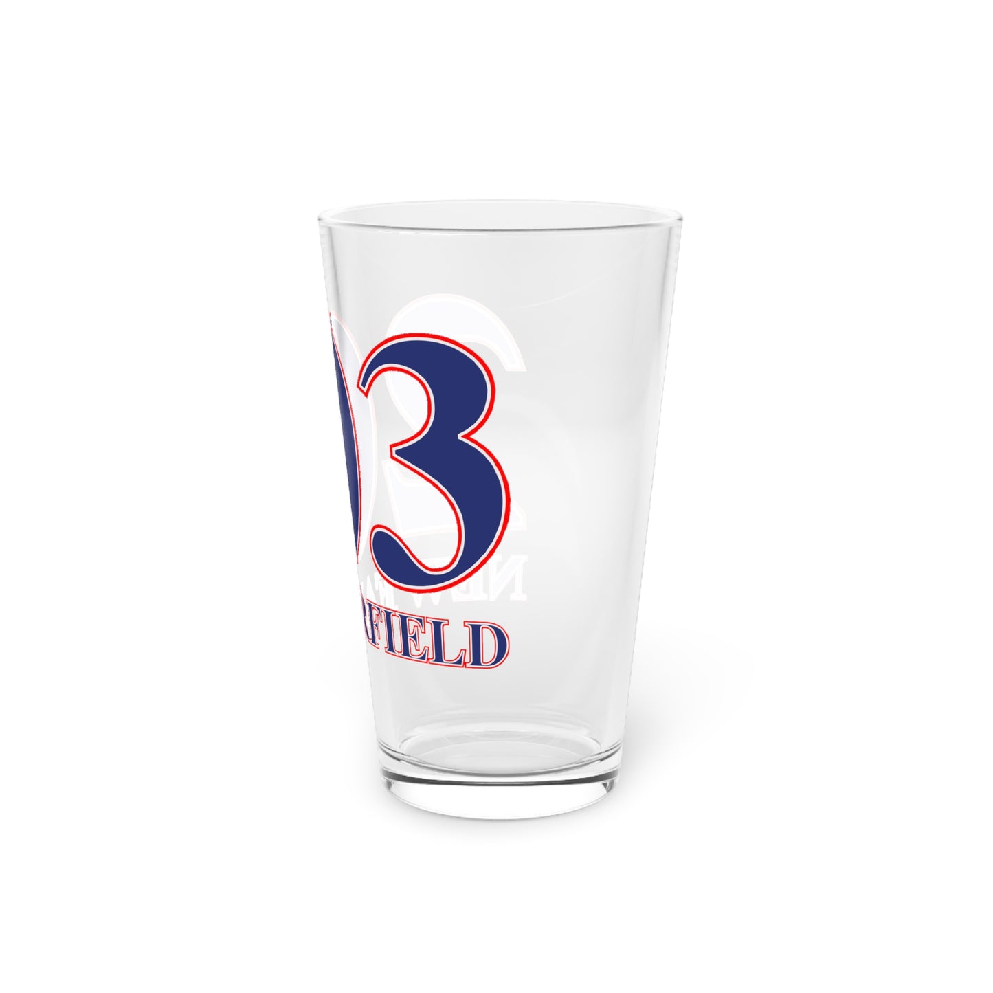 203 New Fairfield Red, White & Blue Pint Glass, 16oz