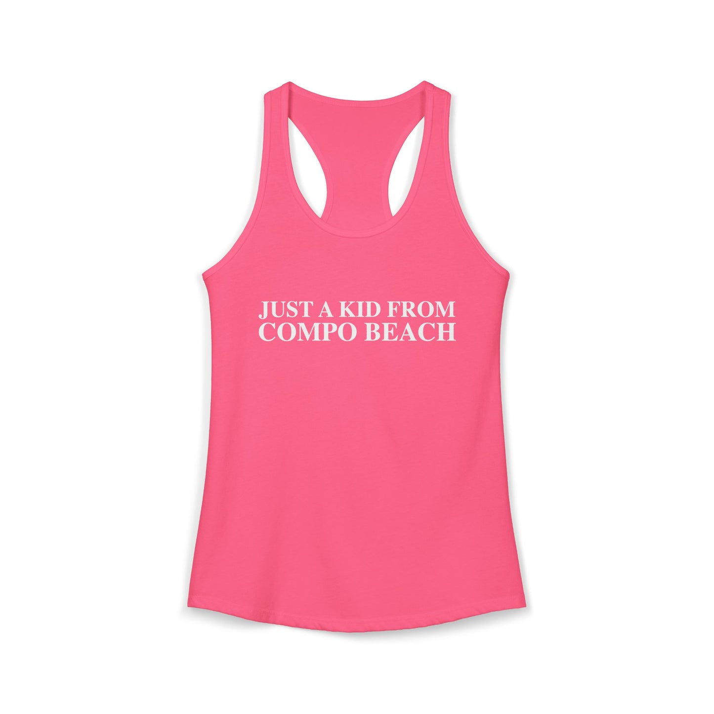 Just a kid from Compo Beach Women's Ideal Racerback Tank Top