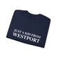 Just a kid from Westport Unisex Heavy Blend™ Crewneck Sweatshirt