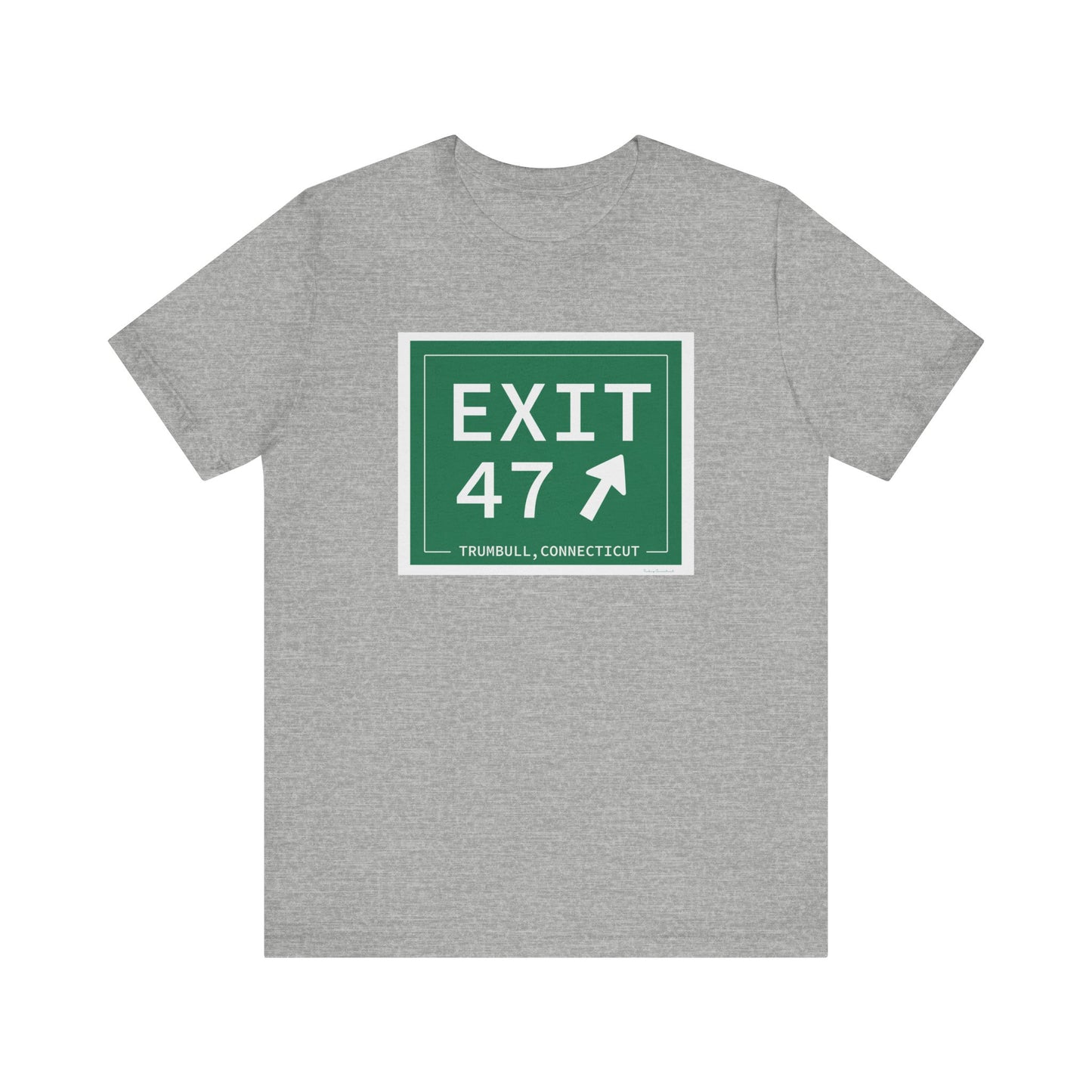 Vintage Exit 47 Merritt Parkway Sign Unisex Jersey Short Sleeve T-Shirt