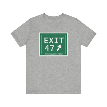 Vintage Exit 47 Merritt Parkway Sign Unisex Jersey Short Sleeve T-Shirt