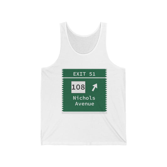 Vintage Merritt Parkway Exit 51 Sign Unisex Jersey Tank Top