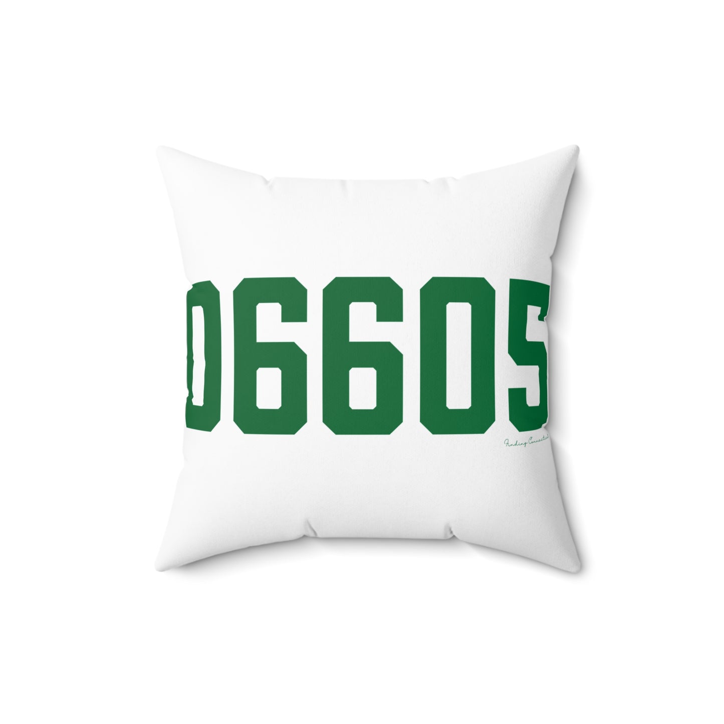06605 Bridgeport Connecticut Zip Code Spun Polyester Square Pillow