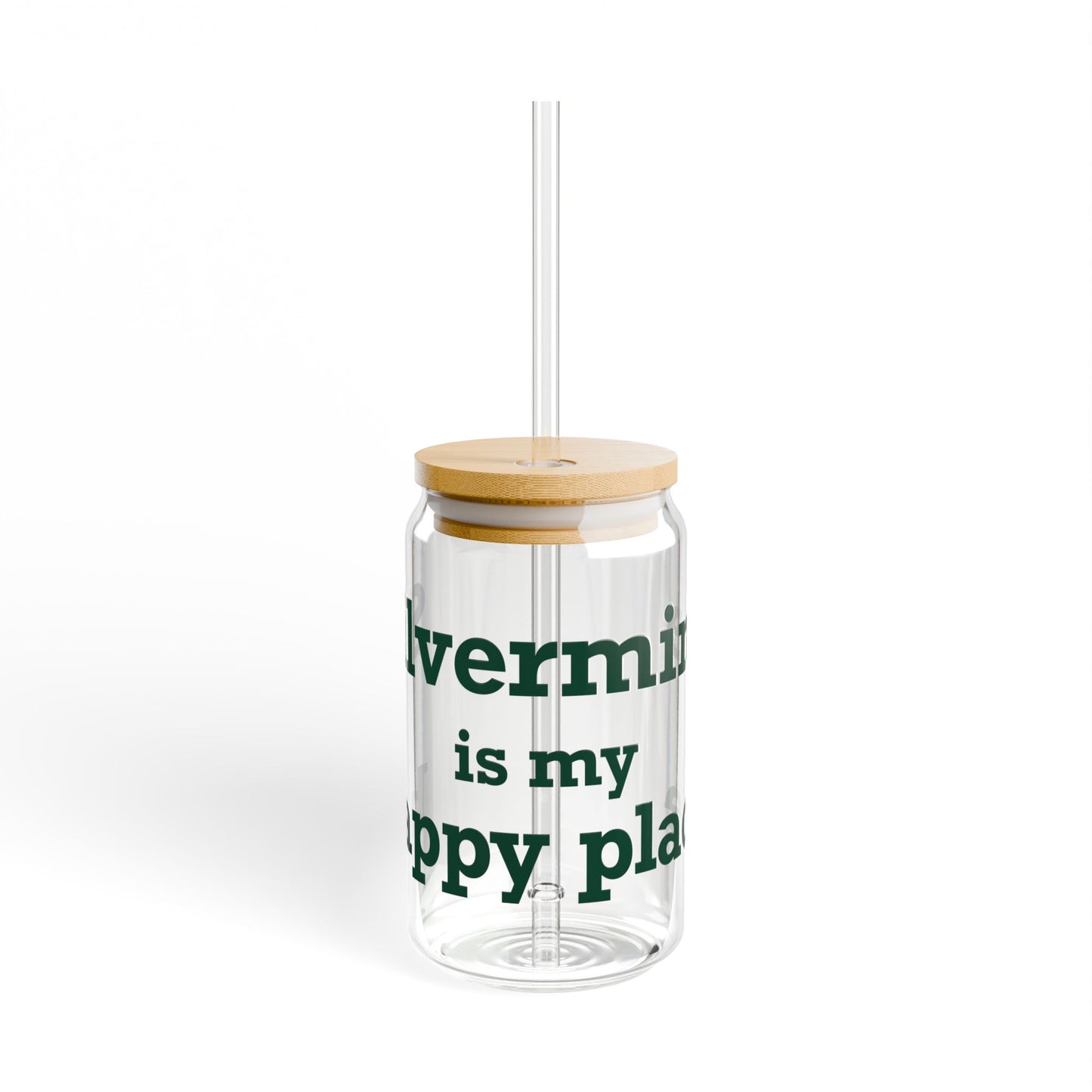 Silvermine is My Happy Place Sipper Glass, 16oz