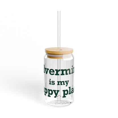 Silvermine is My Happy Place Sipper Glass, 16oz