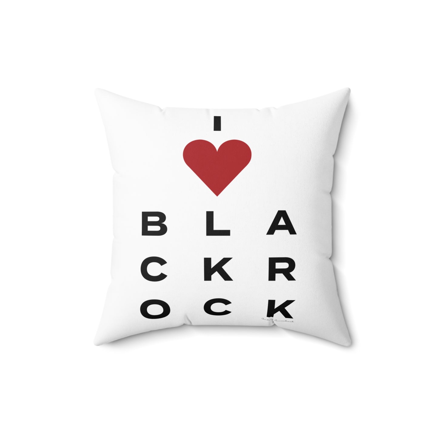 Black Rock Vision Spun Polyester Square Pillow