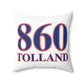 860 Tolland Red, White & Blue Spun Polyester Square Pillow
