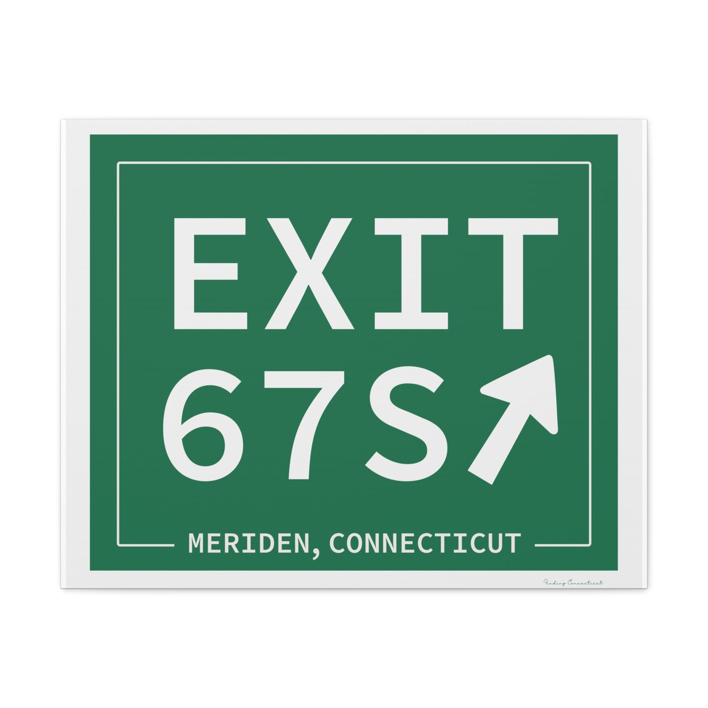Vintage Exit 67S WCP Sign Matte Canvas, Stretched, 1.25"