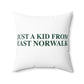 Just a kid from East Norwalk Spun Polyester Square Pillow