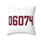 06074 South Windsor Connecticut Zip Code Polyester Square Pillow