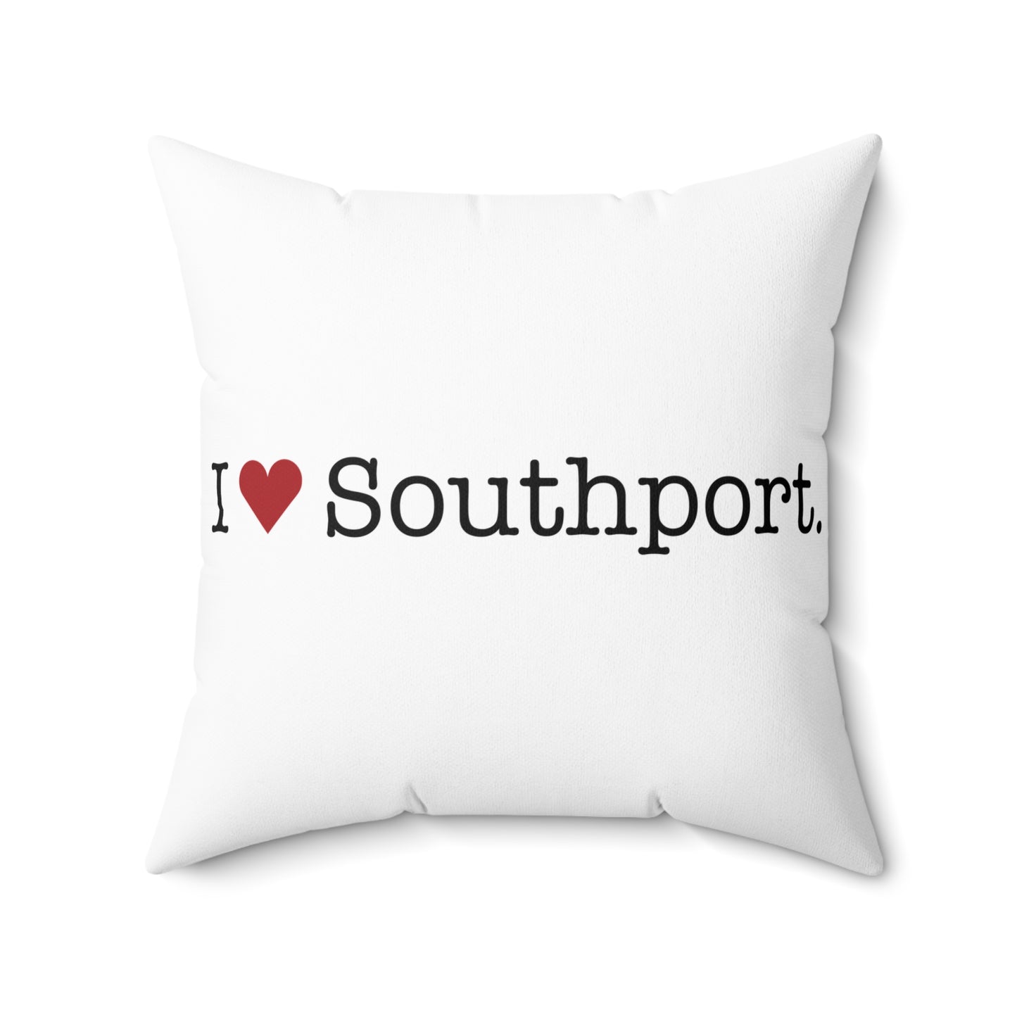 I Heart Southport. Spun Polyester Square Pillow