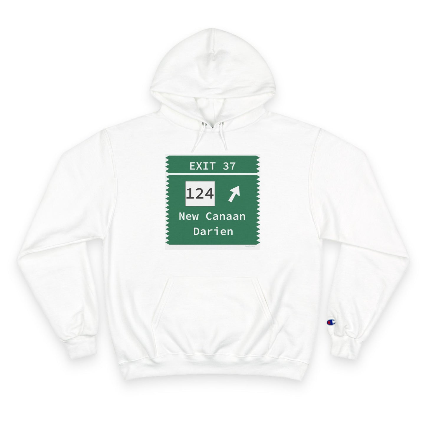 Vintage Merritt Parkway Exit 37 Sign Champion Hoodie