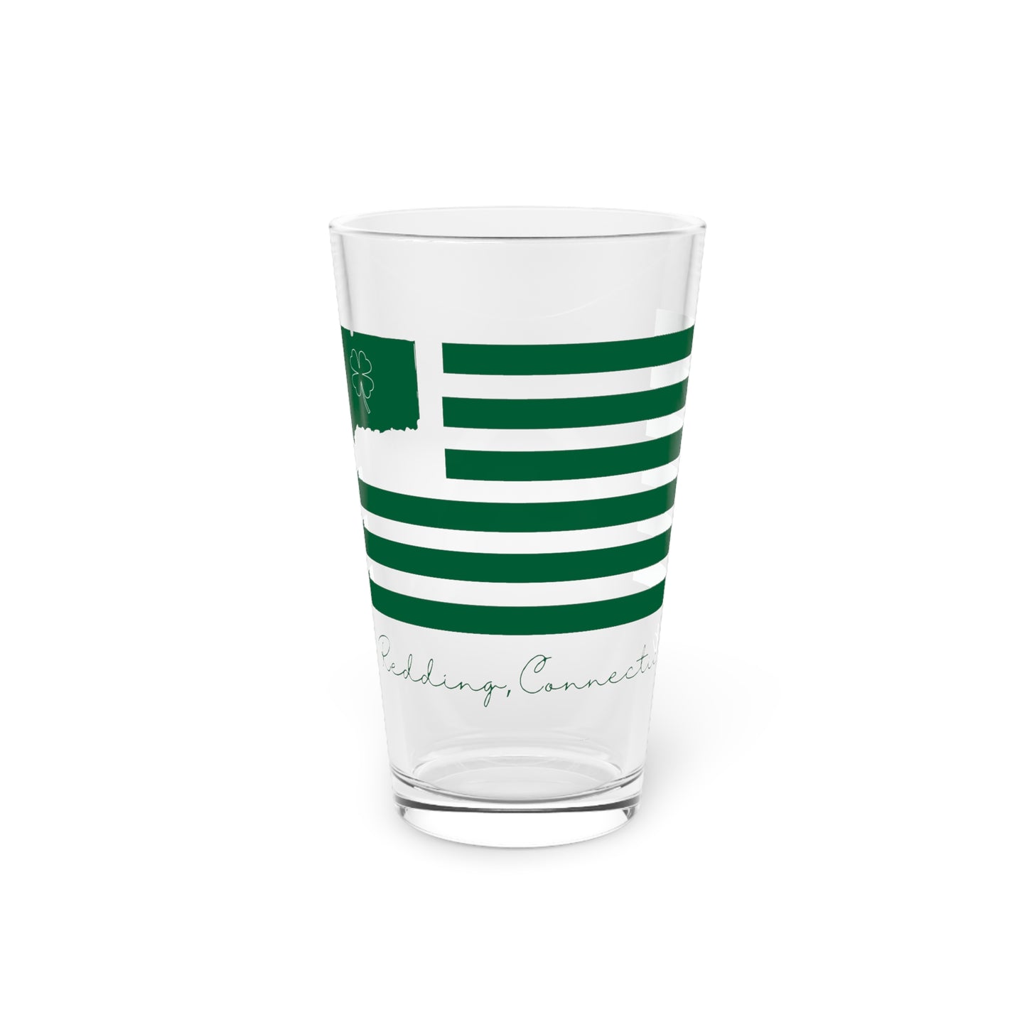 Redding Connecticut St Patrick’s Day Flag Pint Glass, 16oz