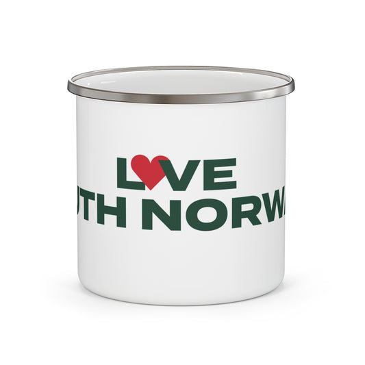 Love South Norwalk Enamel Camping Mug