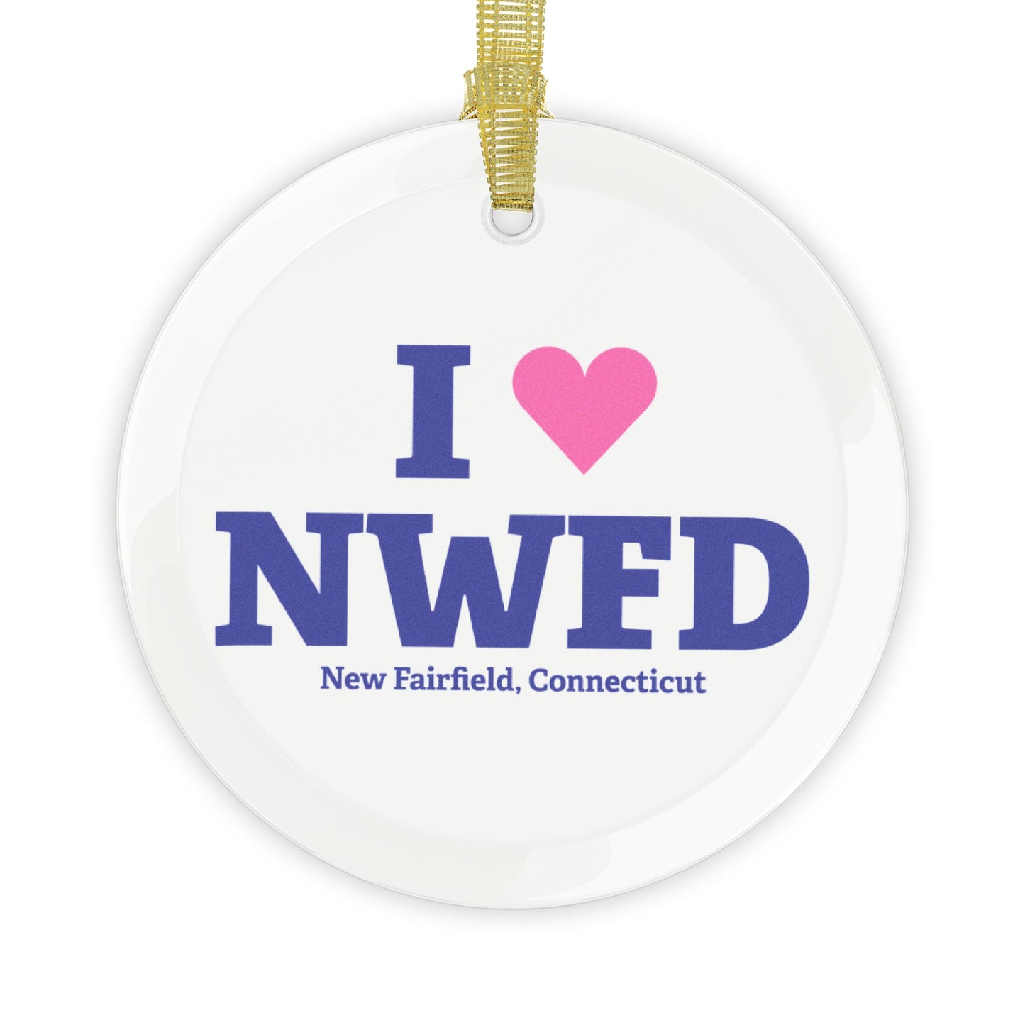 I Heart NWFD Glass Ornaments