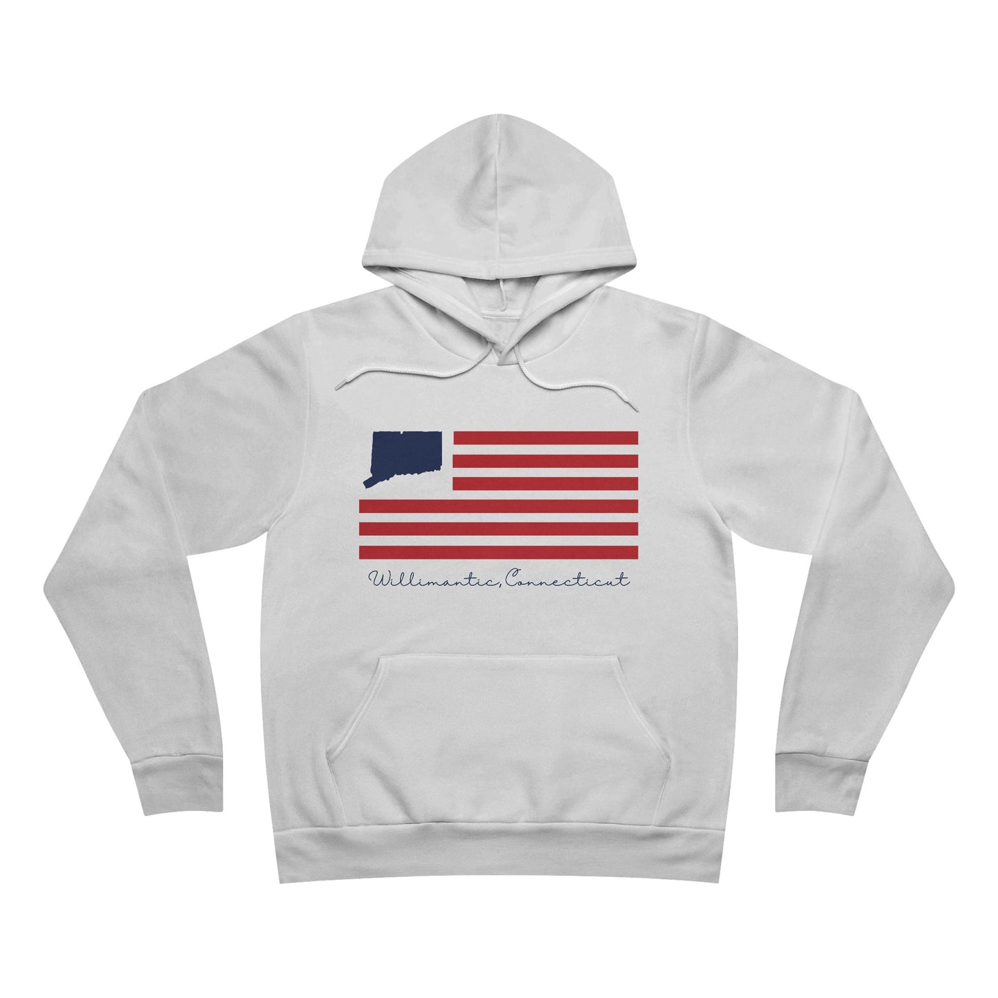 Willimantic Connecticut Flag Unisex Sponge Fleece Pullover Hoodie