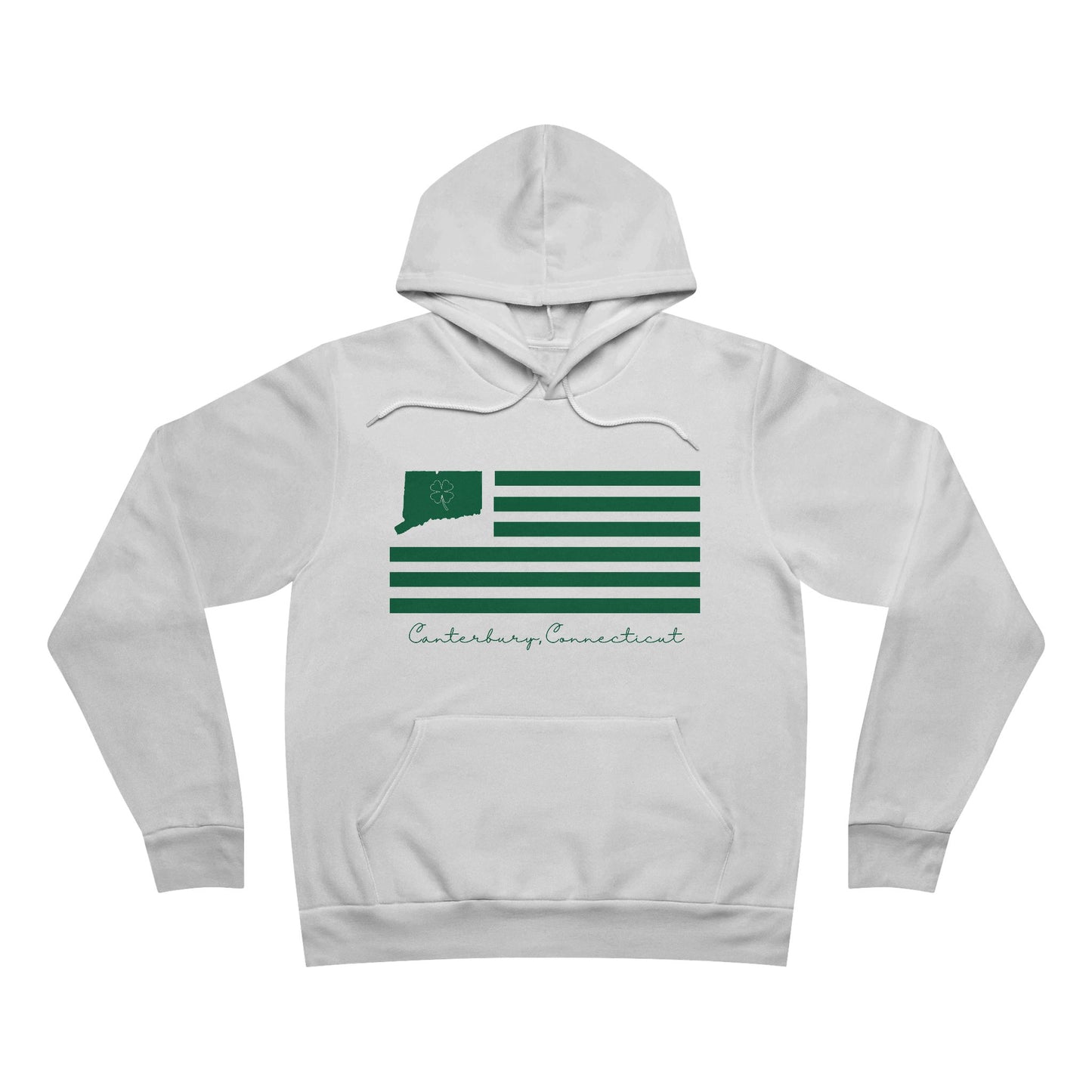 Canterbury Connecticut St. Patrick’s Day Flag Unisex Sponge Fleece Pullover Hoodie