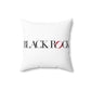 41 Tilt Black Rock Spun Polyester Square Pillow