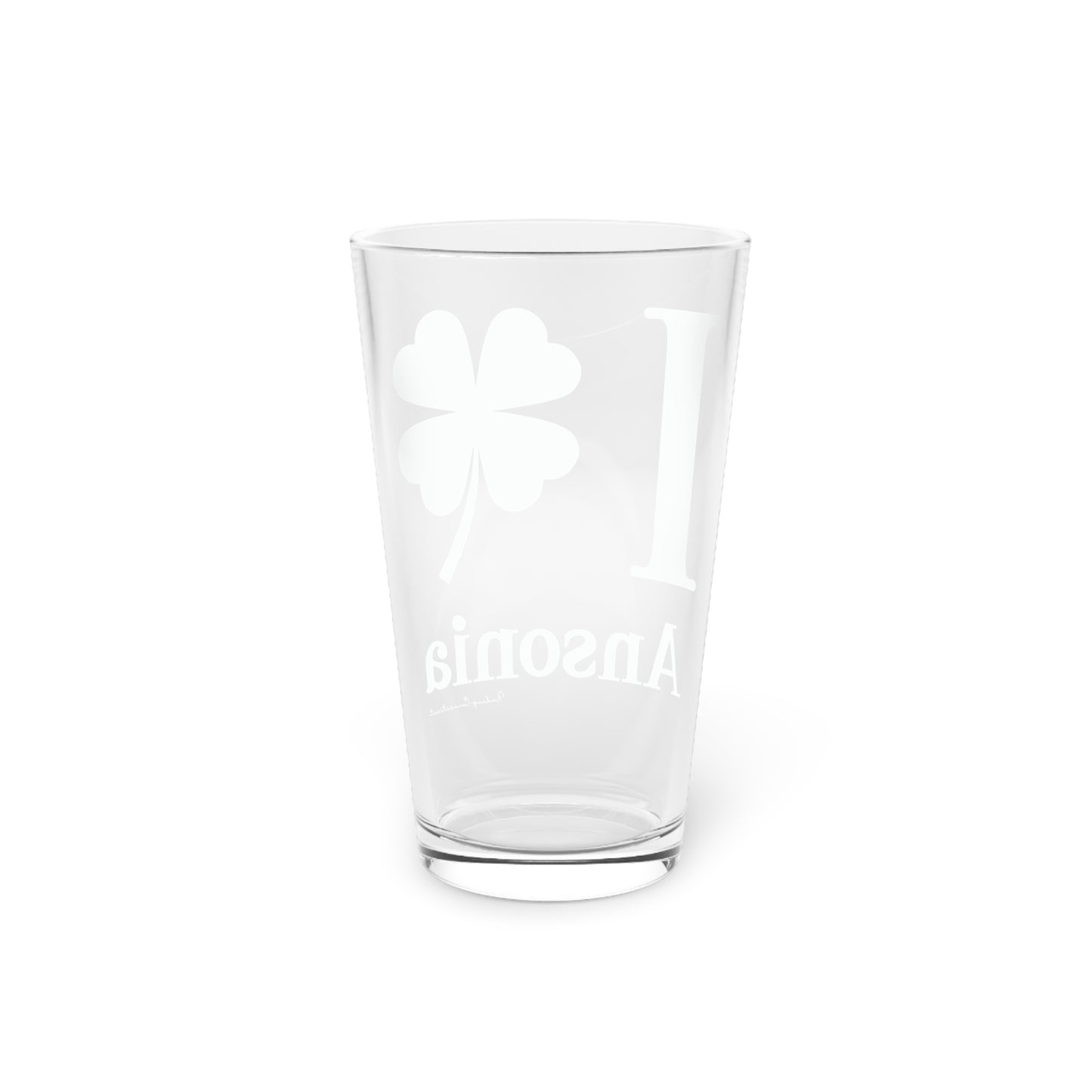 I Clover Ansonia Pint Glass, 16oz