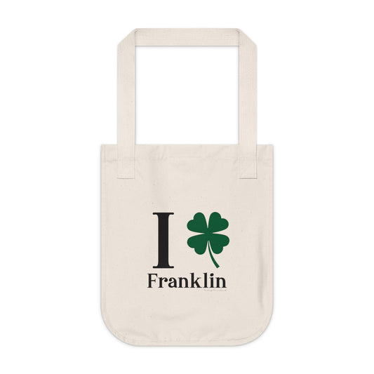 I Clover Franklin Organic Canvas Tote Bag
