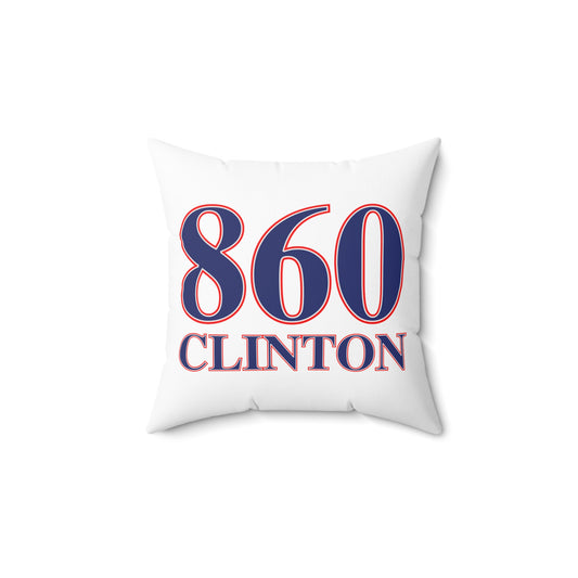 860 Clinton Red, White & Blue Spun Polyester Square Pillow