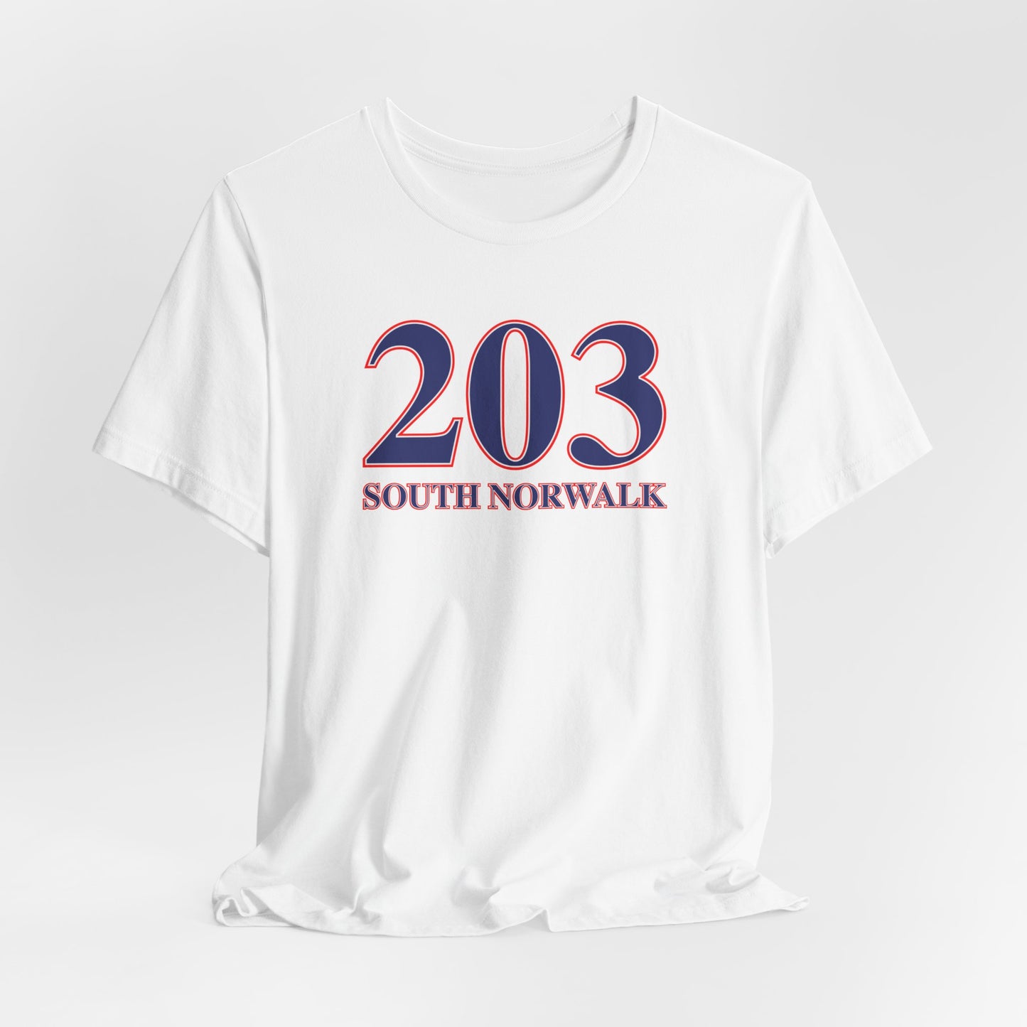 203 South Norwalk Red, White & Blue Unisex Jersey Short Sleeve T-Shirt