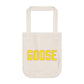 Goose Zip Code - Yellow & Pink Organic Canvas Tote Bag