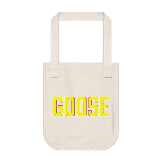 Goose Zip Code - Yellow & Pink Organic Canvas Tote Bag