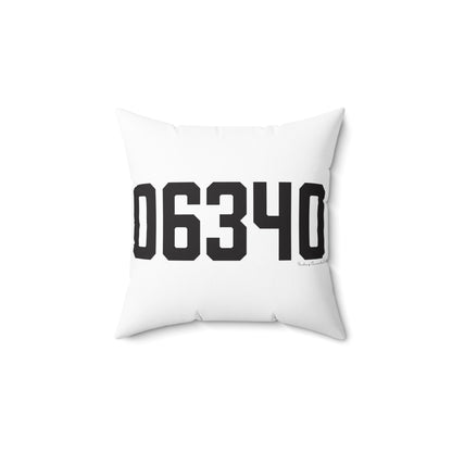 06340 Groton Connecticut Zip Code Spun Polyester Square Pillow