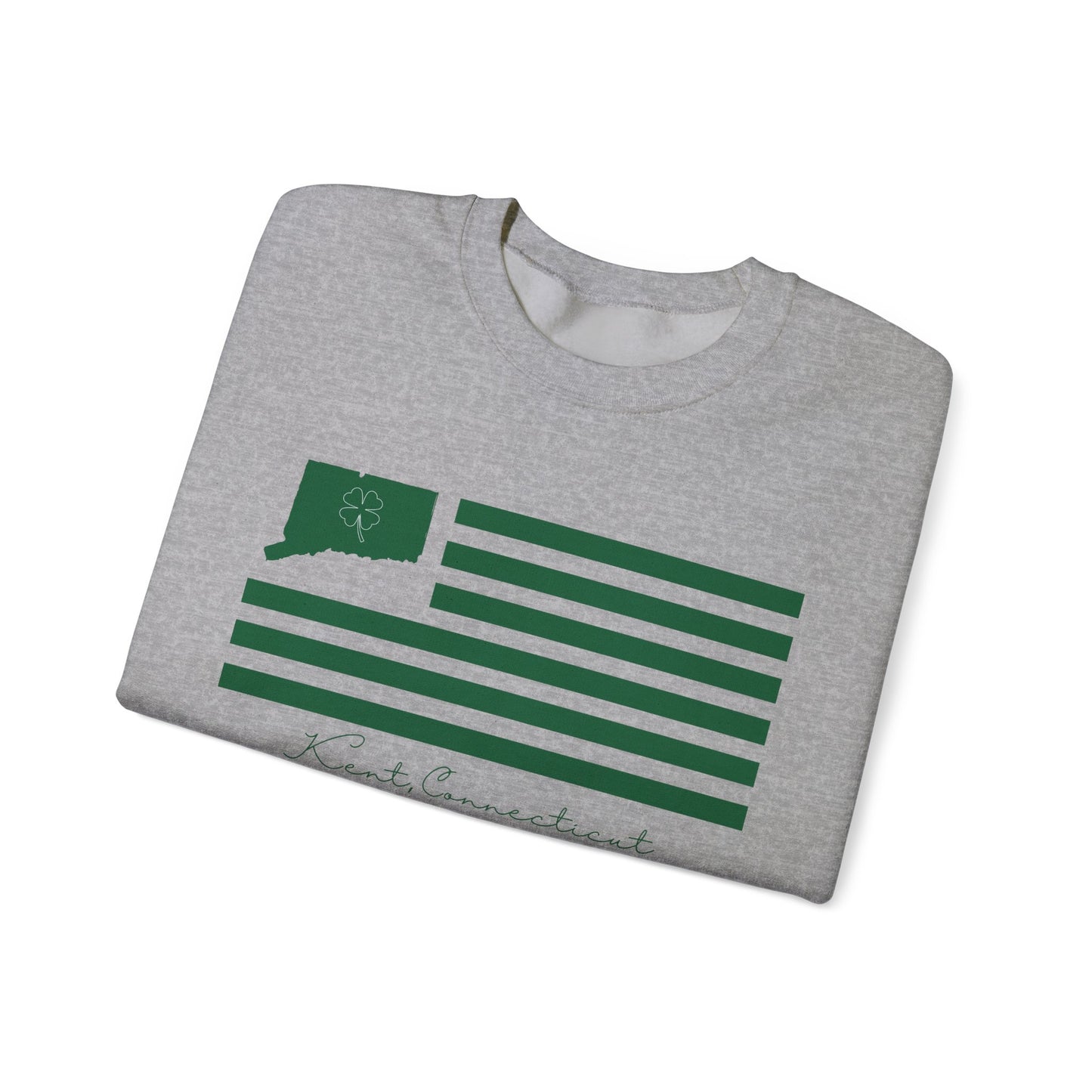 Kent Connecticut St. Patrick’s Day Flag Unisex Heavy Blend™ Crewneck Sweatshirt