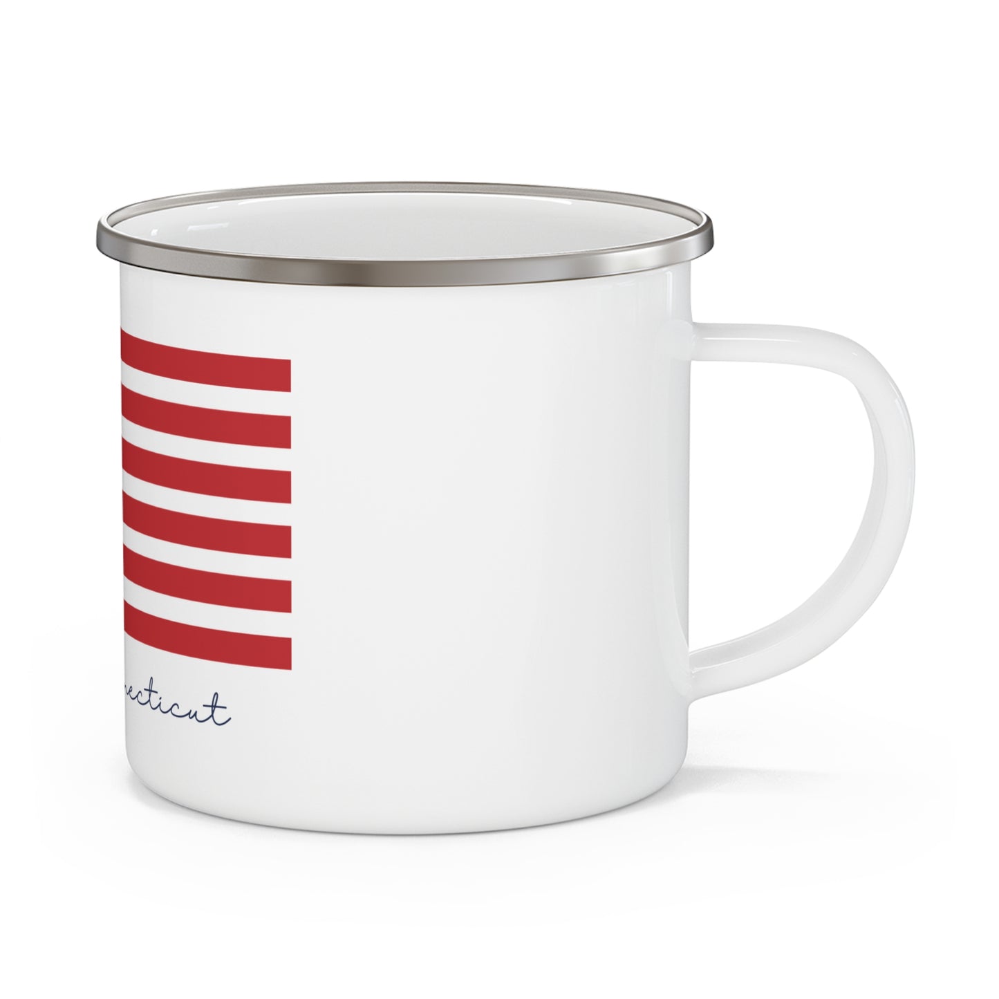 Madison Connecticut Flag Enamel Camping Mug