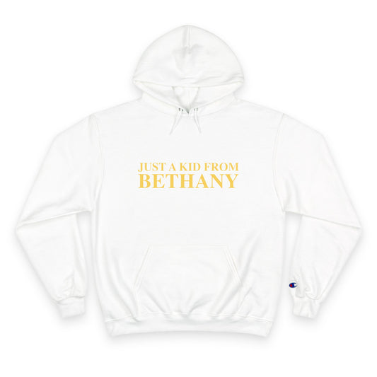 Just a kid from Bethany Champion Hoodie