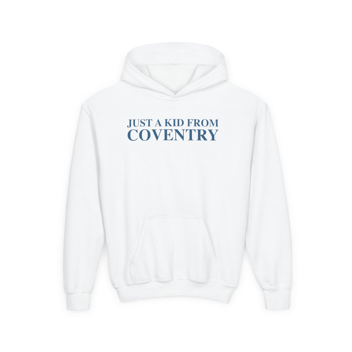 Just a kid from Coventry Youth Heavy Blend Hooded Sweatshirt