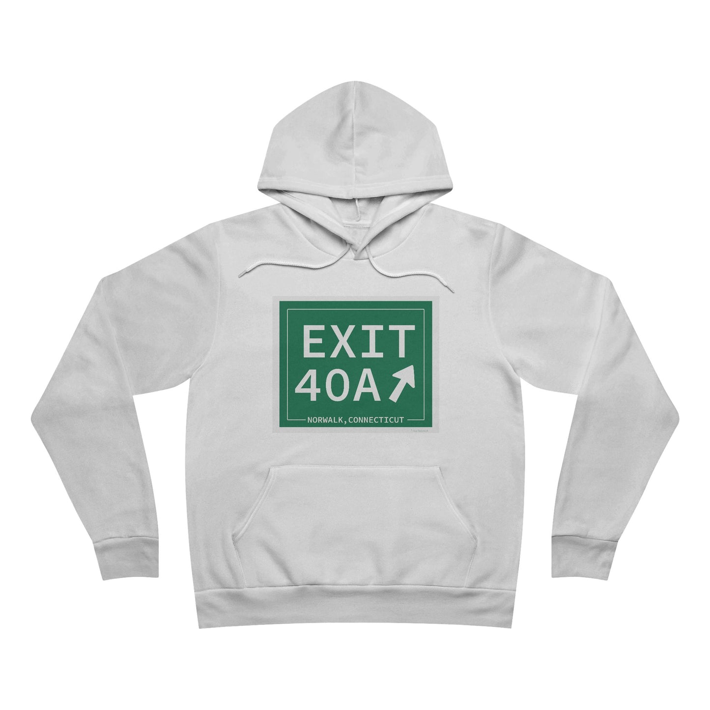 Vintage Exit 40A Merritt Parkway Sign Unisex Sponge Fleece Pullover Hoodie