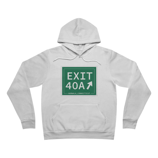 Vintage Exit 40A Merritt Parkway Sign Unisex Sponge Fleece Pullover Hoodie