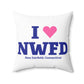 I Heart NWFD Spun Polyester Square Pillow
