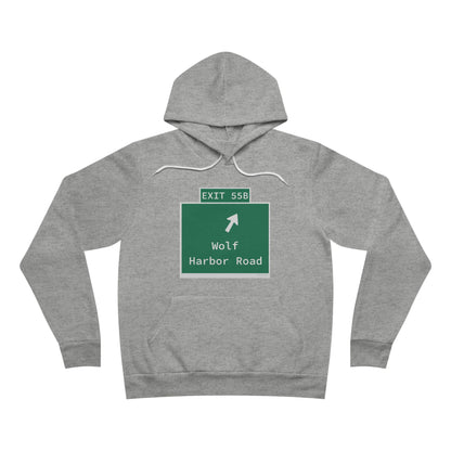 Vintage WCP Exit 55B Sign Unisex Sponge Fleece Pullover Hoodie