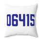 06415 Colchester Connecticut Zip Code Spun Polyester Square Pillow